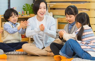 Early Childhood Educator playing with kids